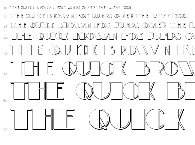 Theatrical font waterfall